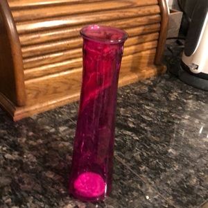 2 Pink / rose colored flower vase